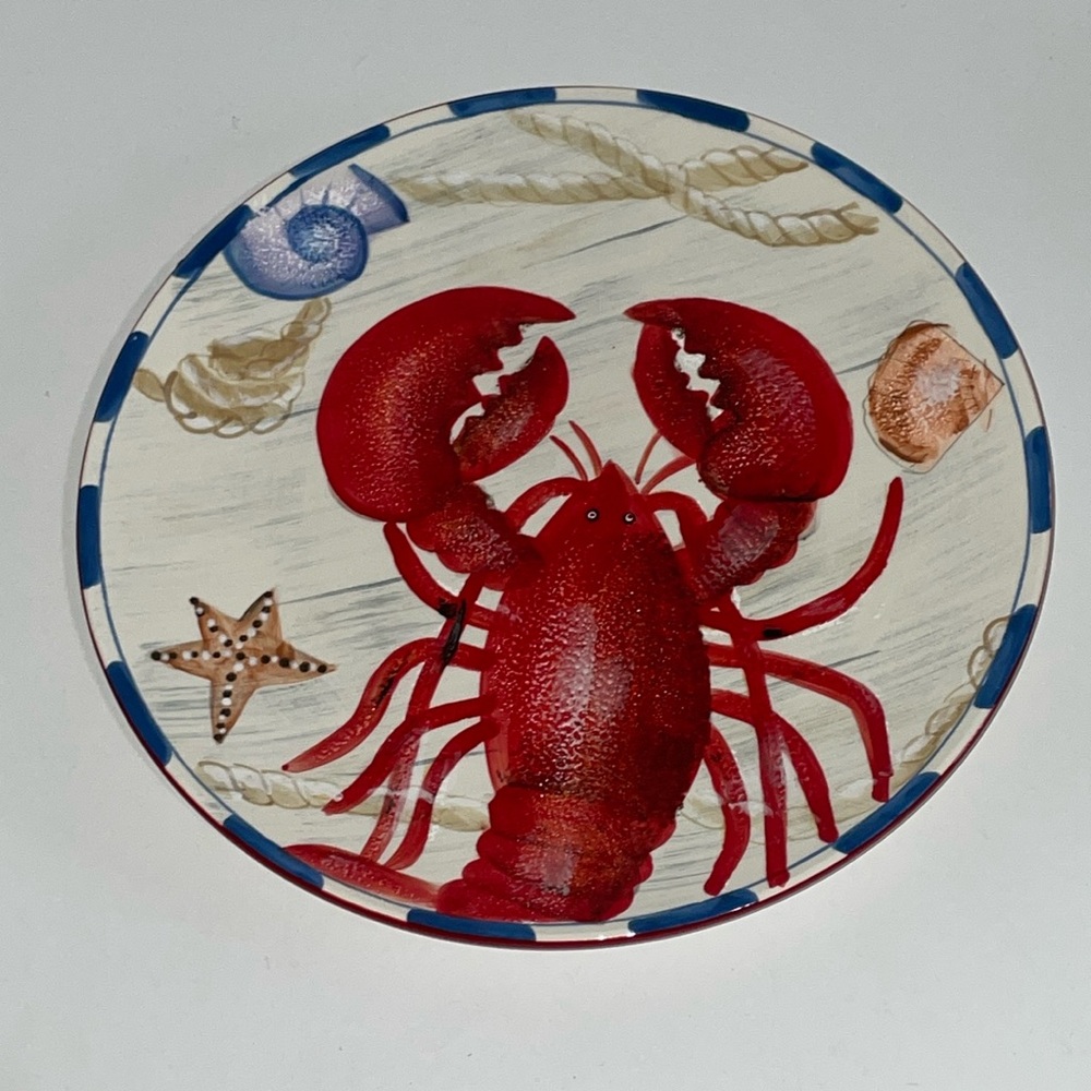 Stokes Lobster Decorative Serving Display Plate Platter Seashell Beach